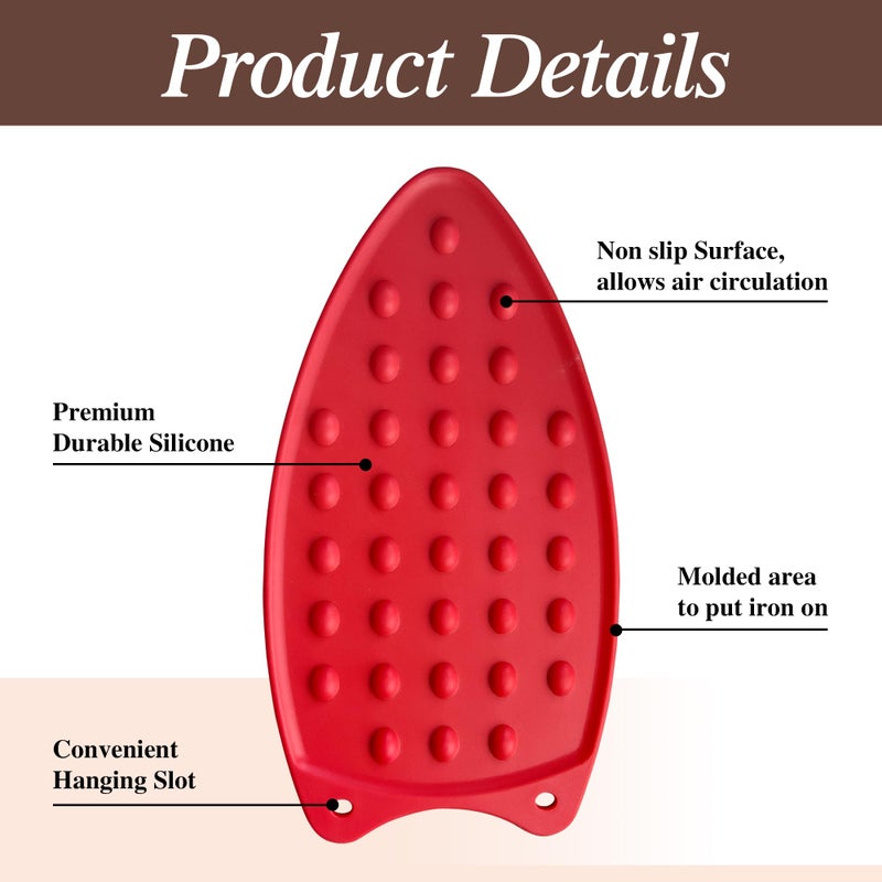 Savina Silicone Rest Pad for Ironing Board(2 Pack). Heat Resistant Pad, Thicker Version. Perfect Combination with Ironing Board and Mat. - Image 3